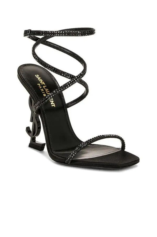 Saint Laurent Opyum Crystal Sandals 100mm