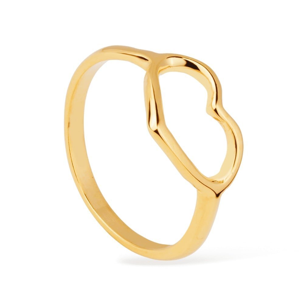 Anel Lilith Allure Dourado de Coração / Lilith Allure Gold Heart Ring
