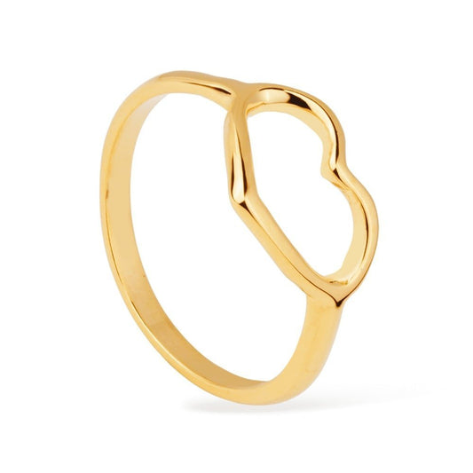 Anel Lilith Allure Dourado de Coração / Lilith Allure Gold Heart Ring