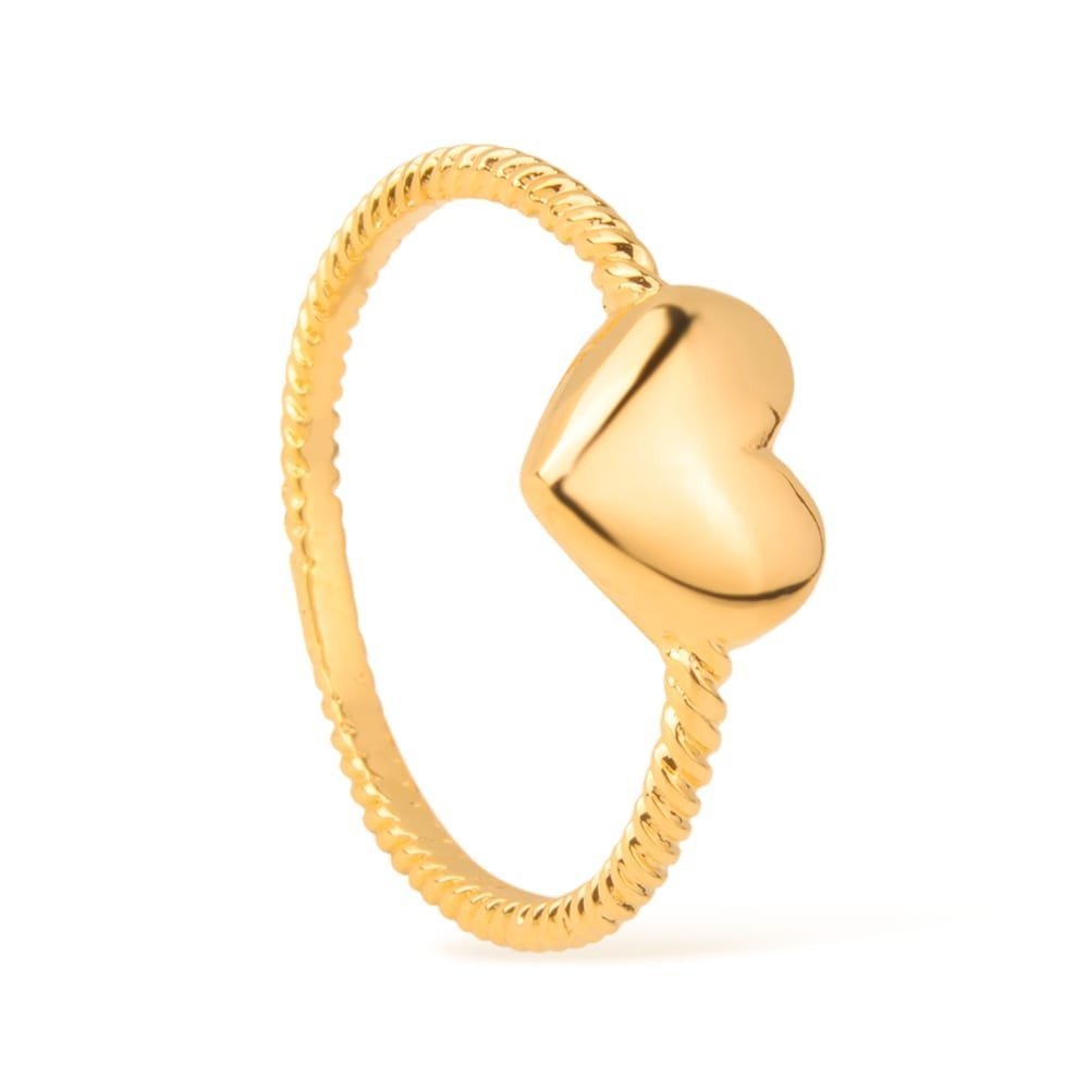 Anel Lilith Allure Dourado de Falange Coração / Lilith Allure Gold Heart Midi Ring