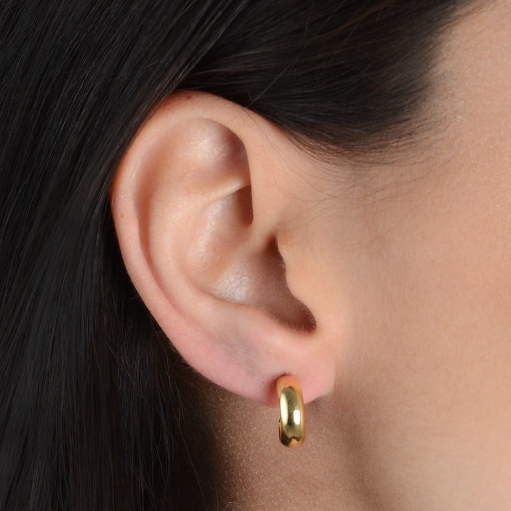 Brinco Lilith Allure Dourado de Argolinha / Lilith Allure Gold-Plated Small Hoop Earrings