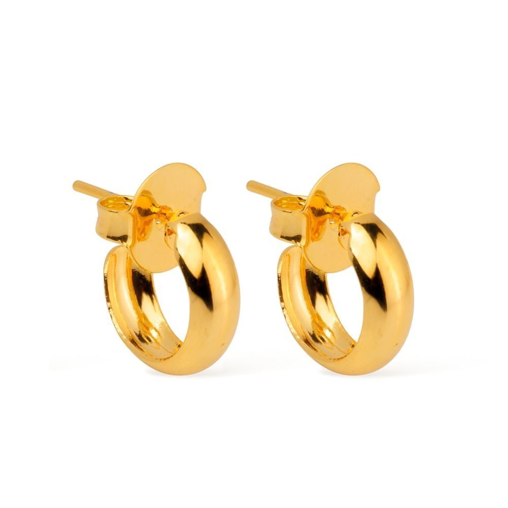 Brinco Lilith Allure Dourado de Argolinha / Lilith Allure Gold-Plated Small Hoop Earrings