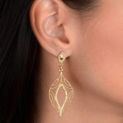Brinco Lilith Allure Dourado Folha de Gala / Lilith Allure Gold Gala Leaf Earrings