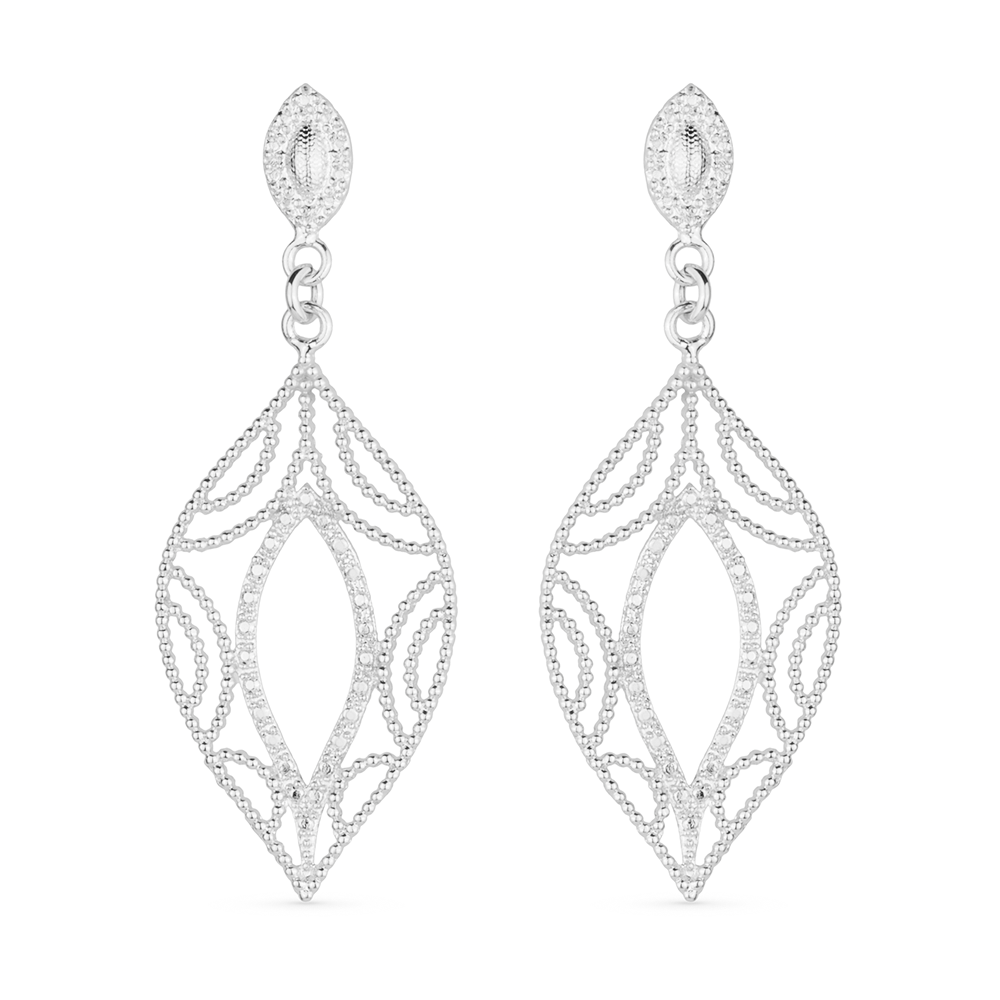 Brinco Lilith Allure Prateado Folha de Gala / Lilith Allure Silver Gala Leaf Earring