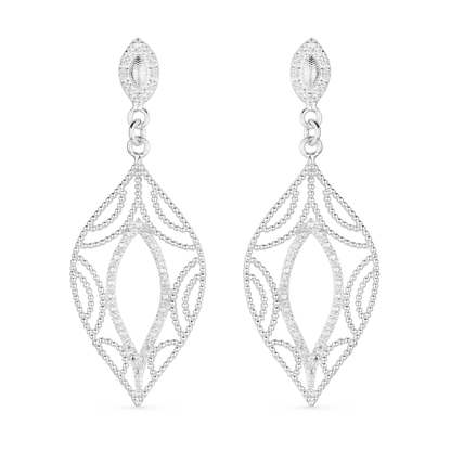 Brinco Lilith Allure Prateado Folha de Gala / Lilith Allure Silver Gala Leaf Earring