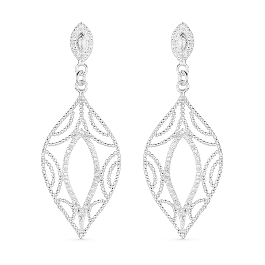 Brinco Lilith Allure Prateado Folha de Gala / Lilith Allure Silver Gala Leaf Earring