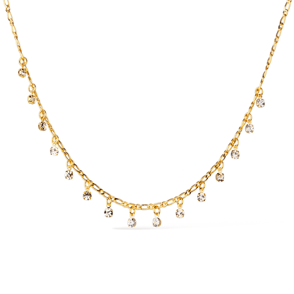 Chocker Lilith Allure Dourada Pontos de Luz com Extensor / Choker Lilith Allure Gold with Points of Light and Extender