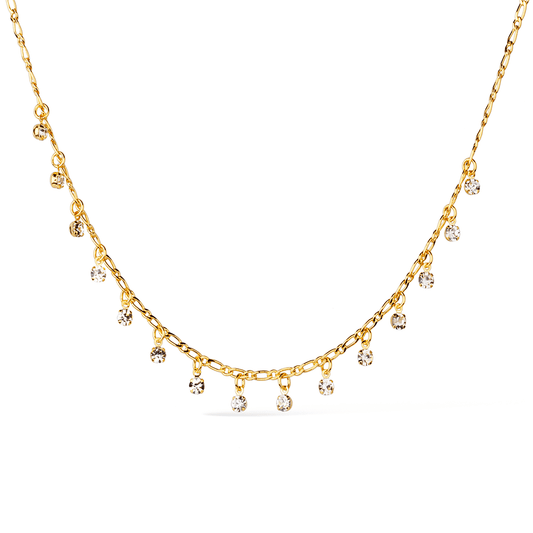 Chocker Lilith Allure Dourada Pontos de Luz com Extensor / Choker Lilith Allure Gold with Points of Light and Extender