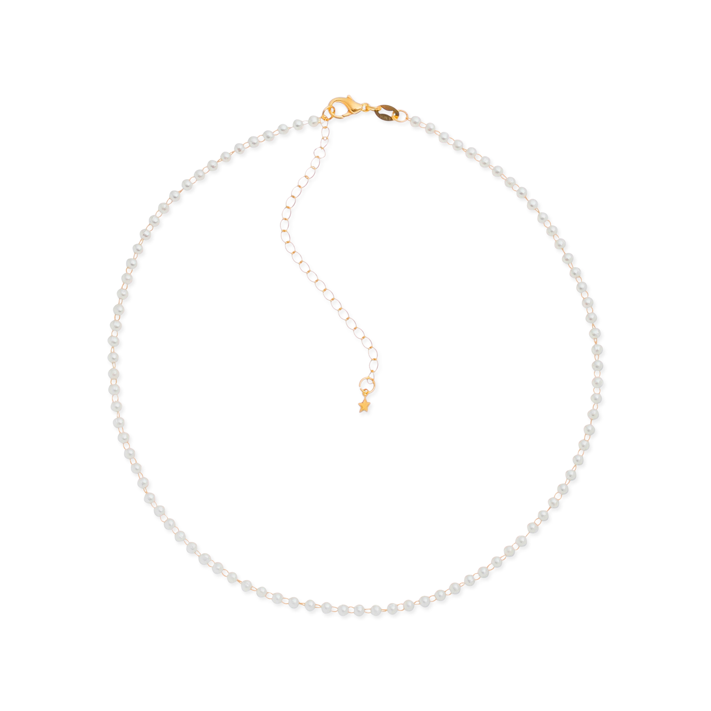Colar Lilith Allure Dourado Chocker de Pérolas / Lilith Allure Gold Pearl Choker Necklace