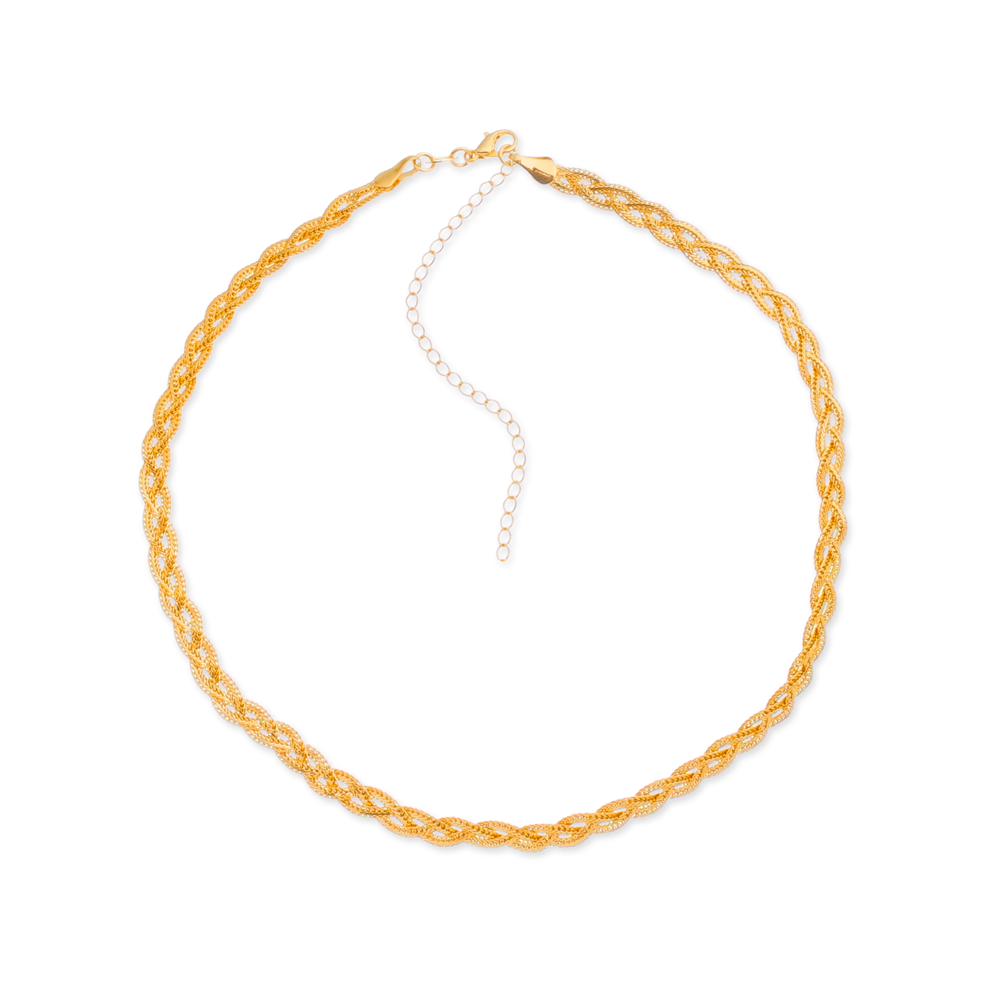 Colar Lilith Allure Dourado Chocker Trançada / Lilith Allure Gold Braided Choker Necklace