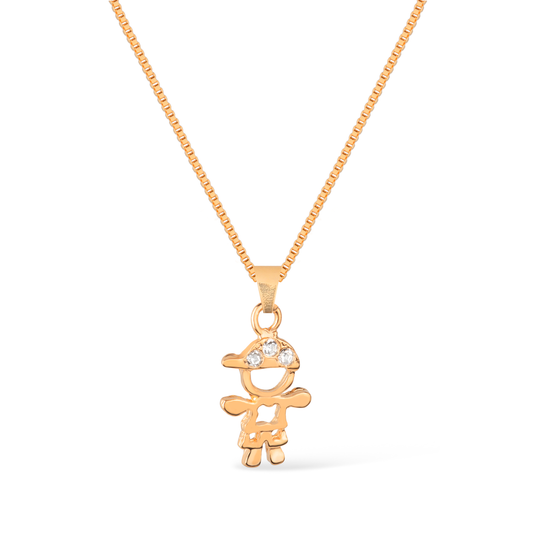 Colar Lilith Allure Dourado Filho com Zircônia / Lilith Allure Gold Necklace Son with Zirconia