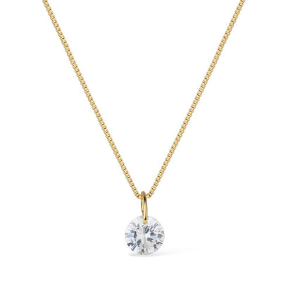 Colar Lilith Allure Dourado Ponto de Luz em Zircônia / Lilith Allure Gold Zirconia Light Point Necklace
