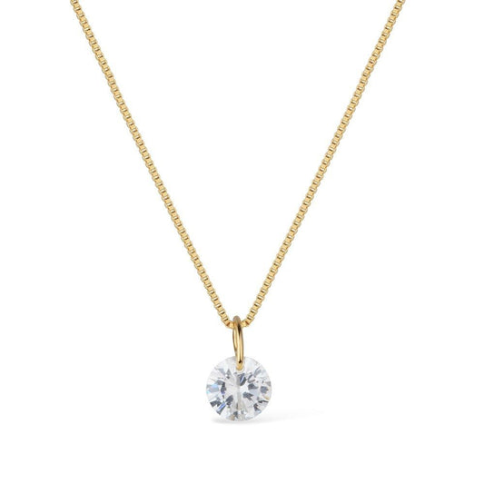 Colar Lilith Allure Dourado Ponto de Luz em Zircônia / Lilith Allure Gold Zirconia Light Point Necklace