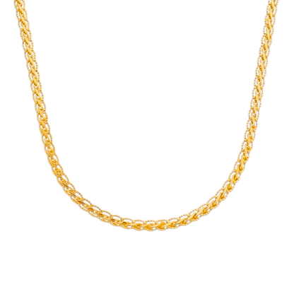 Corrente Lilith Allure Dourada Delicada Trançada / Lilith Allure Delicate Braided Gold Chain