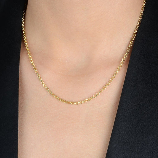 Corrente Lilith Allure Dourada Elo Português / Lilith Allure Gold Portuguese Chain