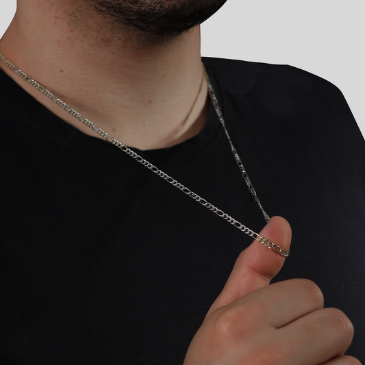 Corrente Lilith Allure Prateada Masculina Elo 3 por 1 / Lilith Allure Silver Men's Chain 3 by 1