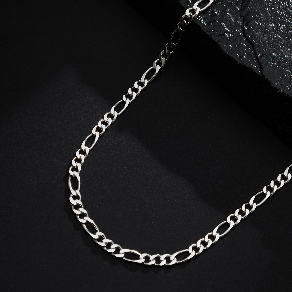Corrente Lilith Allure Prateada Masculina Elo 3 por 1 / Lilith Allure Silver Men's Chain 3 by 1