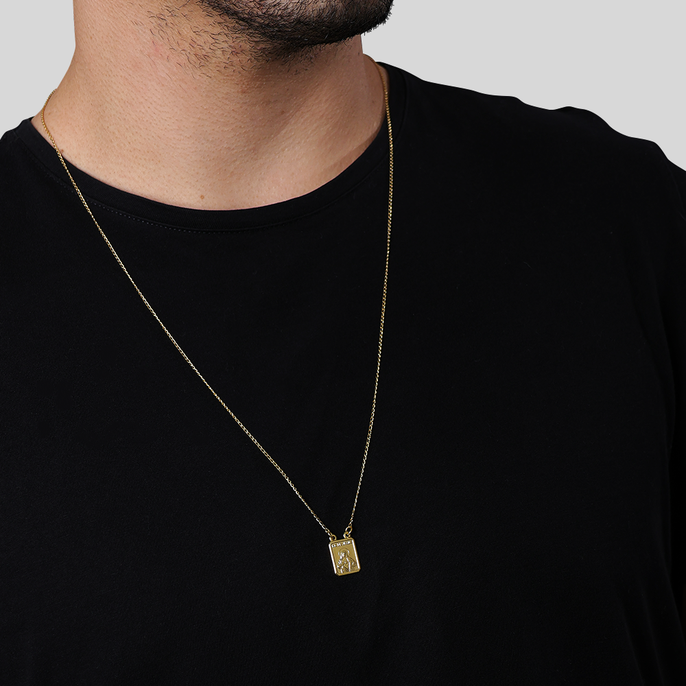 Escapulário Lilith Allure Dourado Masculino Tradicional / Lilith Allure Gold-Plated Traditional Men's Scapular