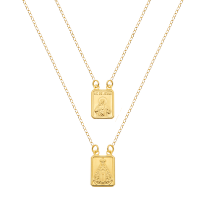 Escapulário Lilith Allure Dourado Masculino Tradicional / Lilith Allure Gold-Plated Traditional Men's Scapular