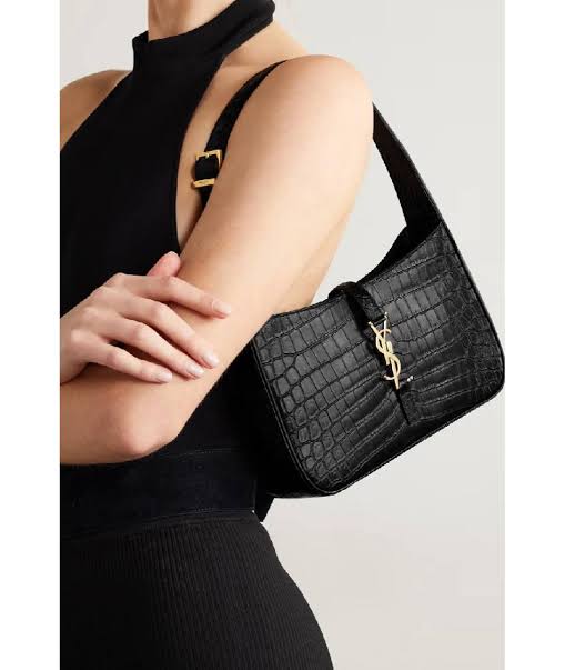 BOLSA LILITH  Le 5 Ã 7 croco   Black YSL