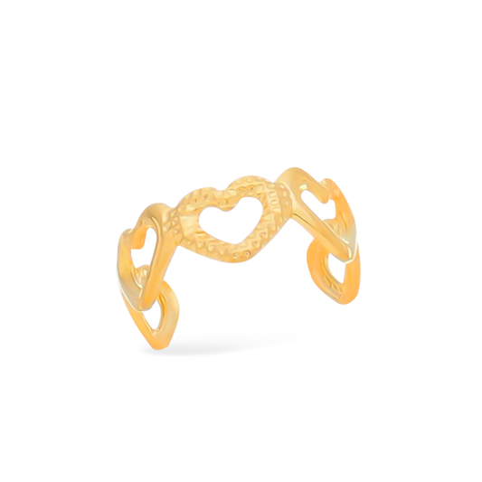 Piercing Lilith Allure Dourado de Pressão de Corações / Lilith Allure Gold-Tone Heart-Shaped Clip-On Piercing