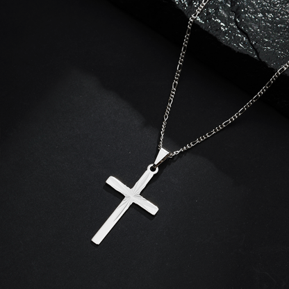 Pingente Lilith Allure Prateado Masculino de Cruz / Lilith Allure Silver Men's Cross Pendant