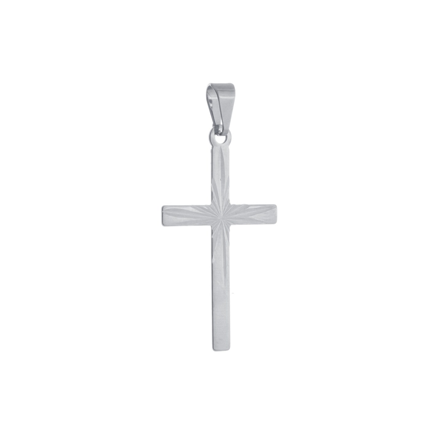 Pingente Lilith Allure Prateado Masculino de Cruz / Lilith Allure Silver Men's Cross Pendant