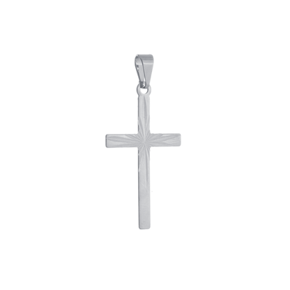 Pingente Lilith Allure Prateado Masculino de Cruz / Lilith Allure Silver Men's Cross Pendant