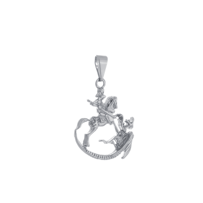 Pingente Lilith Allure Prateado São Jorge / Lilith Allure Silver Plated Saint George Pendant