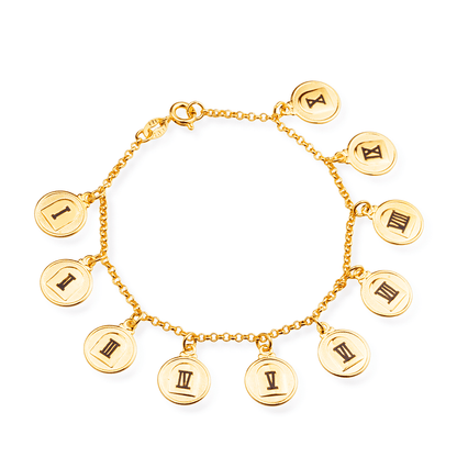 Pulseira Lilith Allure Dourada 10 Dez Mandamentos / Lilith Allure Gold Bracelet 10 Ten Commandments