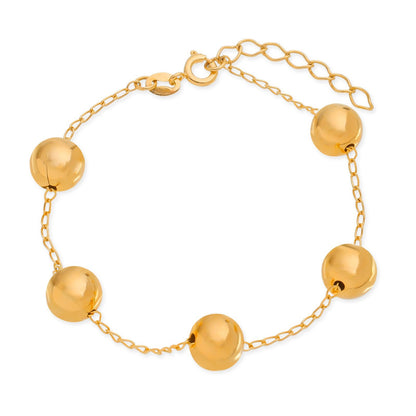 Pulseira Lilith Allure Dourada de Bolas Grandes / Lilith Allure Gold Bracelet with Large Beads