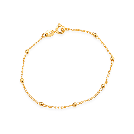 Pulseira Lilith Allure Dourada de Bolinhas Delicada / Lilith Allure Delicate Gold Bracelet with Small Balls