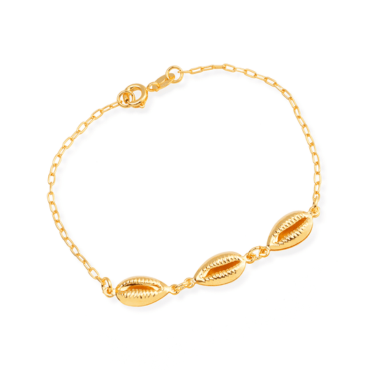 Pulseira Lilith Allure Dourada de Búzios / Lilith Allure Gold Bracelet with Cowrie Shells