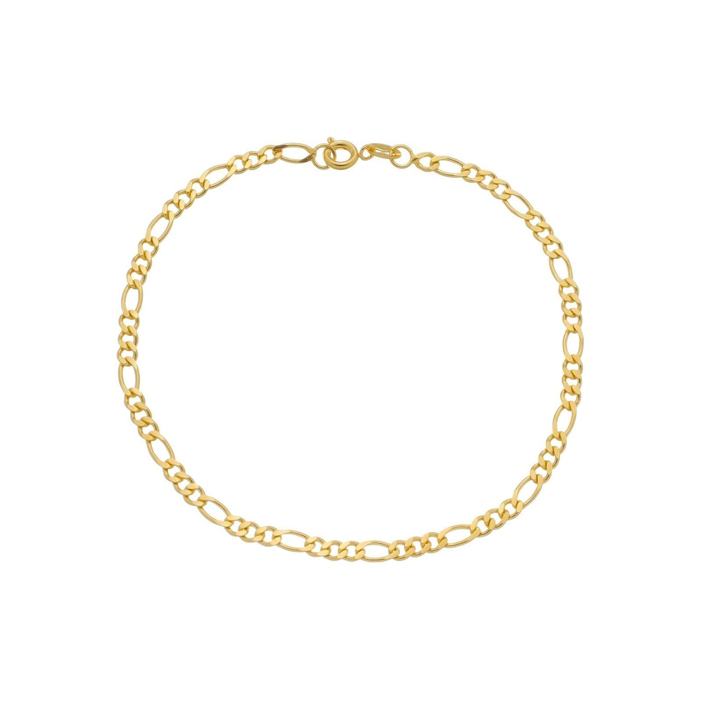 Pulseira Lilith Allure Dourada Masculina Elo 3 por 1 - 4mm / Lilith Allure Gold Men's Bracelet 3 by 1 - 4mm
