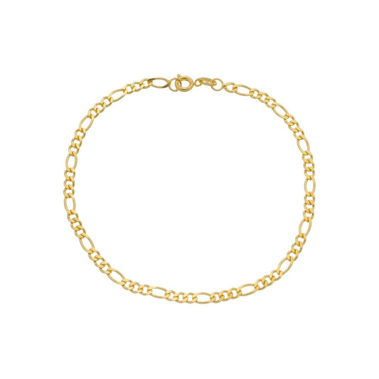 Pulseira Lilith Allure Dourada Masculina Elo 3 por 1 - 4mm / Lilith Allure Gold Men's Bracelet 3 by 1 - 4mm