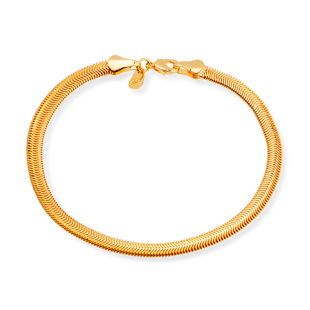 Pulseira Lilith Allure Dourada Rabo de Rato / Lilith Allure Gold Bracelet with Rat Tail Design