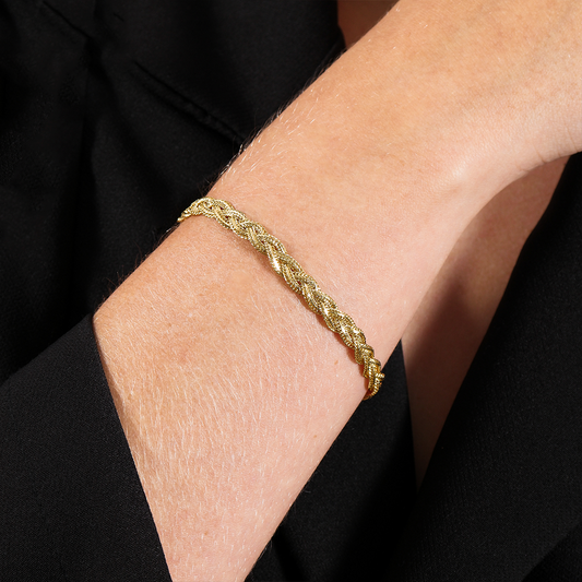 Pulseira Lilith Allure Dourada Trançada / Lilith Allure Gold Braided Bracelet