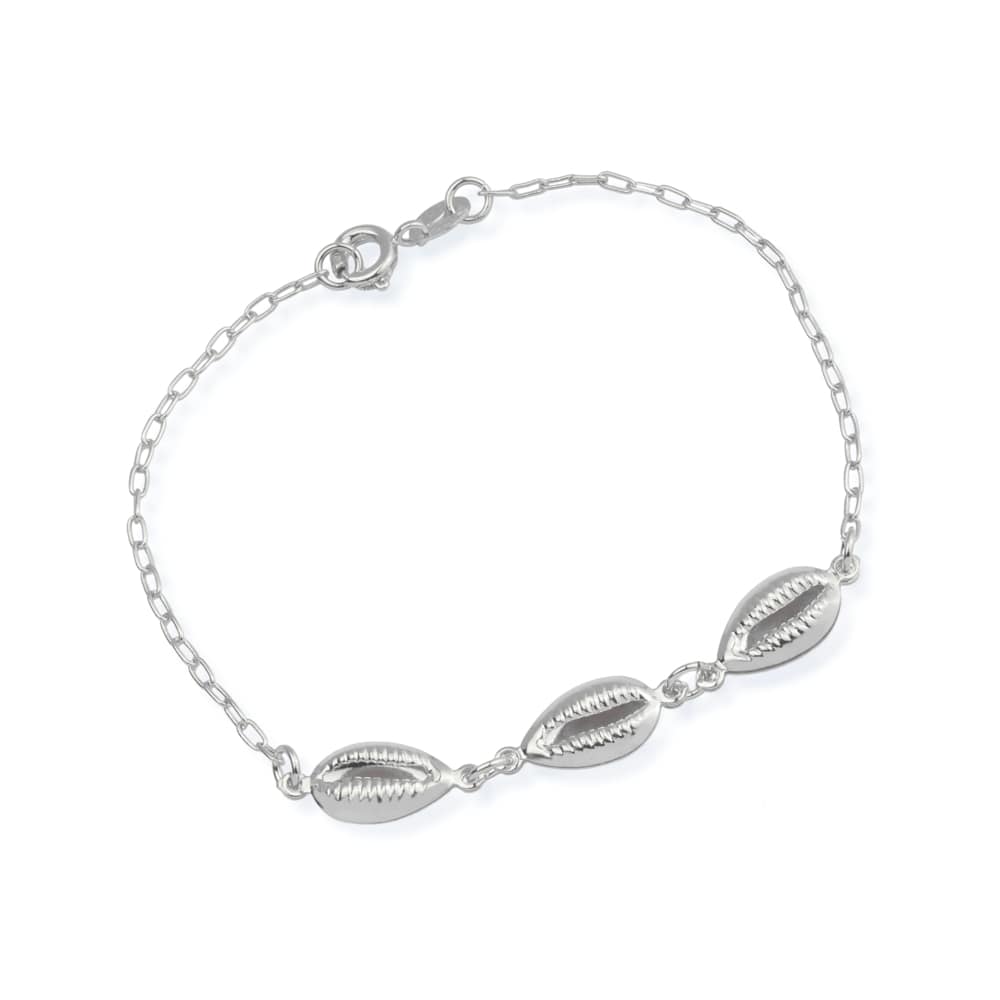 Pulseira Lilith Allure Prateada de Búzios / Lilith Allure Silver Buzios Shell Bracelet