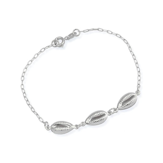 Pulseira Lilith Allure Prateada de Búzios / Lilith Allure Silver Buzios Shell Bracelet