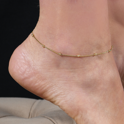Tornozeleira Lilith Allure Dourada de Bolinhas / Lilith Allure Gold Anklet with Small Beads
