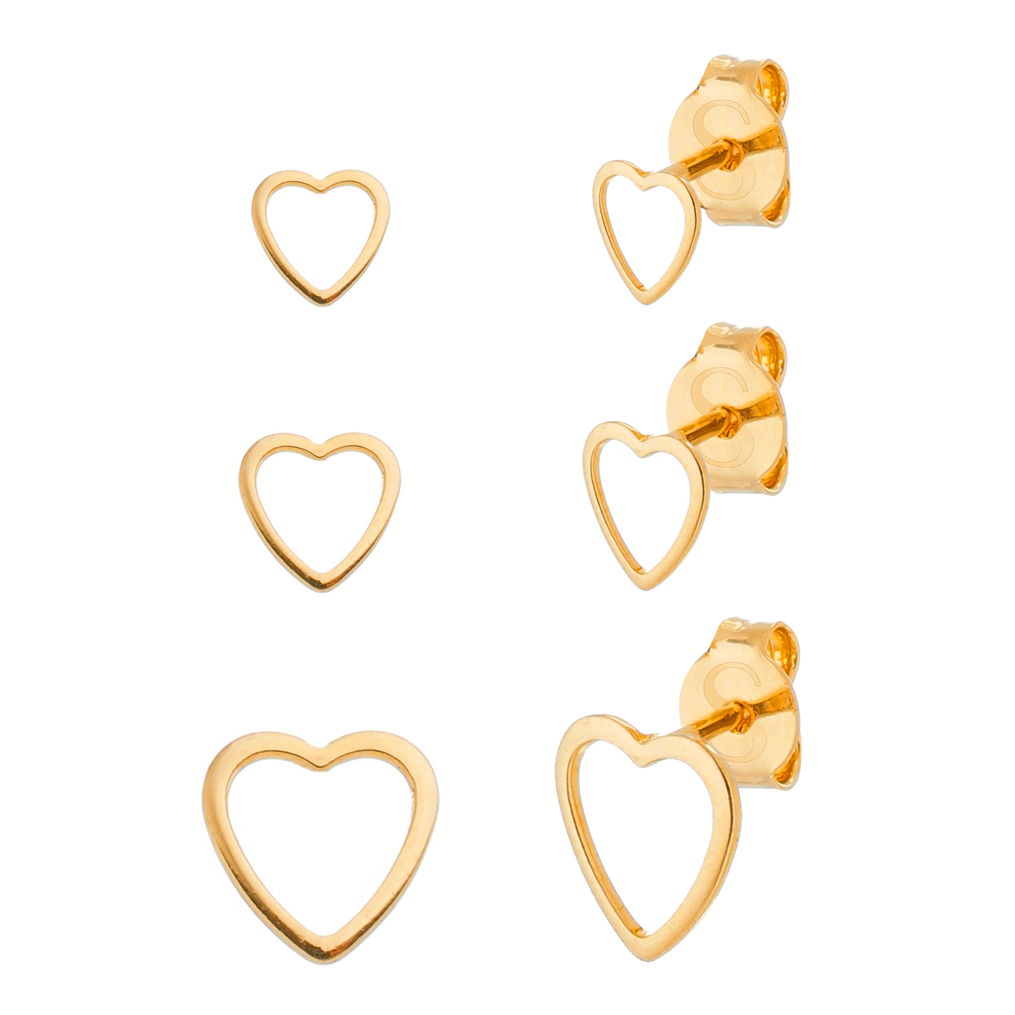 Trio Lilith Allure Dourado de Coração / Lilith Allure Gold Heart Trio